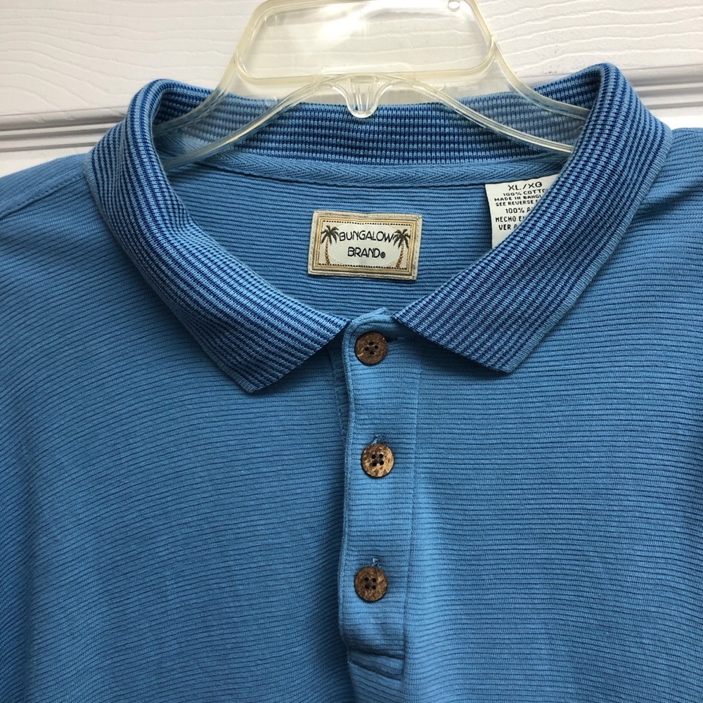 Bungalow Men's Blue Polo - Relaxed Short Sleeve